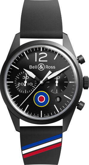 Bell & Ross Vintage BR 126 United Kingdom Air Force Insignia Black PVD Steel replica watch
